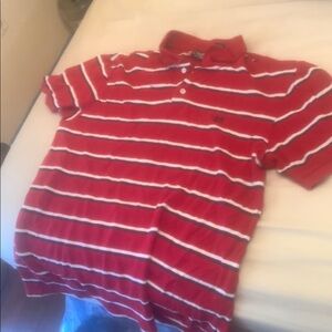 Red Striped Kids Polo Shirt